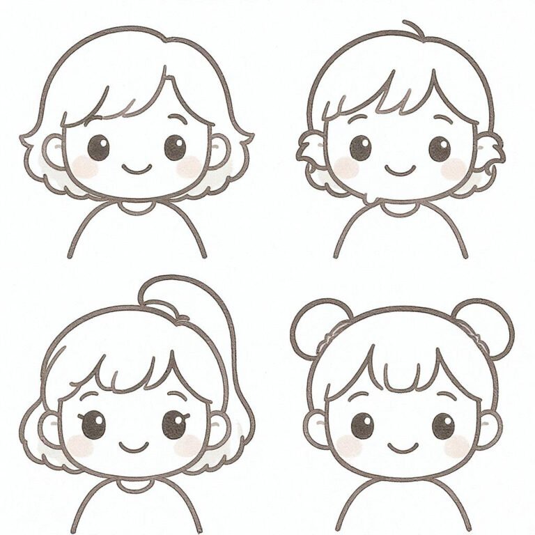 This coloring page features adorable girls.